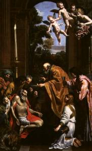 Domenichino's Last Communion of St. Jerome, 1614.