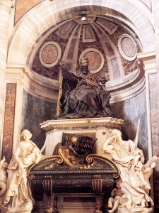 Tomb of Urban VIII by Bernini, 1627-1647.